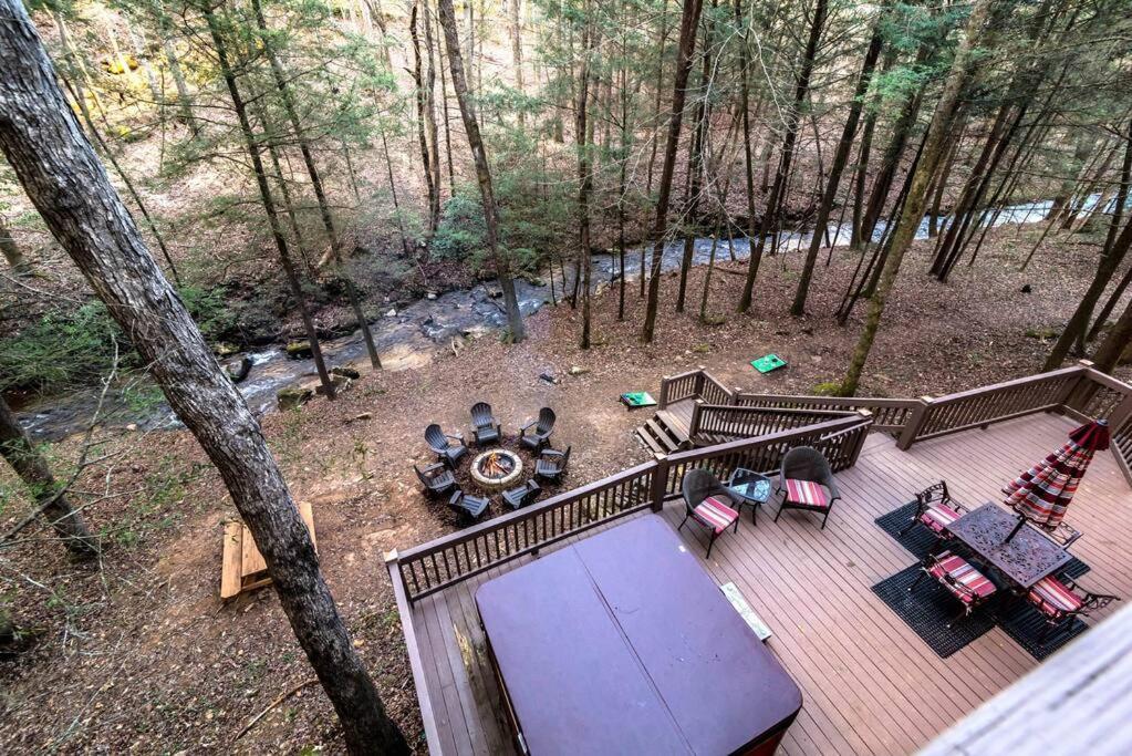 Private Creekside Cabin+Hot Tub,Pool Table, & Pets Ellijay Zewnętrze zdjęcie